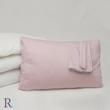 Fata de perna, 50x70 cm, 100% bumbac, tesatura satin, roz, Roxyma Dream