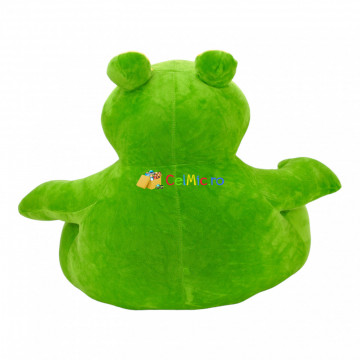 Fotoliu din plus pentru bebelusi cu spatar, broasca, 50 cm, verde, FPS-147 - Img 5