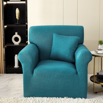 Husa elastica pentru fotoliu, uni, cu brate, turquoise, HEJ1-43