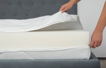 Husa saltea matlasata detasabila Ultrasleep Somnart, 90x200x18 cm, tricot, fermoar alb 4 laturi - Img 1