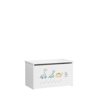 Ladă pentru jucării DARIA – 73x40x42 cm – Alb / Dinosaurs / DINOSAURS - Img 2
