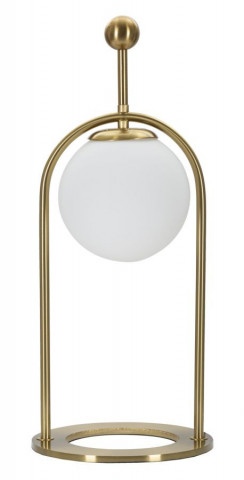 Lampa aurie din metal si sticla, Ø 21 cm, soclu E14, max 40W, Glamy Mauro Ferreti - Img 1