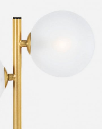Lampa balls, 2 becuri, soclu G9, max 3W, auriu - Img 2