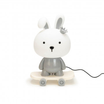 Lampa de veghe pentru copii Cute Pet Rabbit 4, 1x E14 / 7W / 12V, gri, Kelektron - Img 4