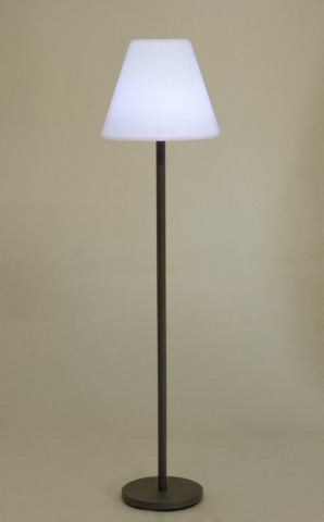 Lampă LED, alba, cu incarcare solara si boxa bluetooth, inaltime 150 cm, PE Black, Bizzotto - Img 4