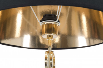 Lampadar auriu/negru din metal, Soclu E27 Max 40W, ∅ 40 cm, Rings Mauro Ferretti - Img 4