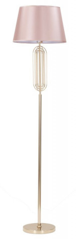 Lampadar auriu/roz din metal, Soclu E27 Max 40W, ∅ 40 cm, Krista Mauro Ferretti - Img 1