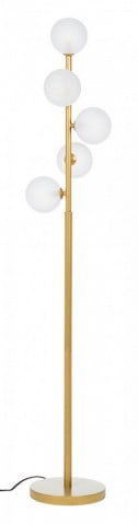 Lampadar Trepied BALLS, 5 Becuri, Soclu G9, Max 3W, Auriu - Img 1