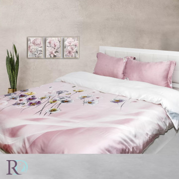 Lenjerie de pat, 100% tencel, alb / roz, Roxyma Dream Jacqueline - Img 3
