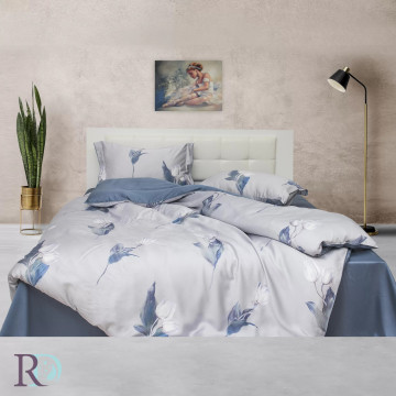 Lenjerie de pat, 100% tencel, albastru, Roxyma Dream Sion - Img 2