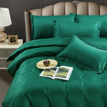 Lenjerie de pat, damasc, pat 2 persoane, verde, 6 piese, Jo-Jo - Img 3