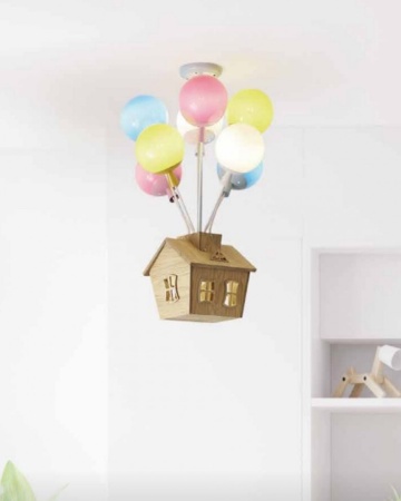 Lustra Copii Up, 9 x E27, Max 40W, multicolor, Kelektron – fotografie comercială a produsului