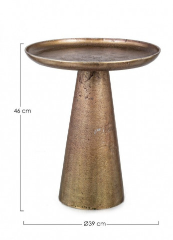 Masuta de cafea aurie din metal, ∅ 39 cm, Kulvir Bizzotto - Img 2