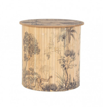 Masuta de cafea finisaj natural din Bambus, ∅ 40 cm, Namika Bizzotto - Img 1