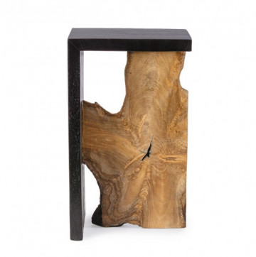 Masuta de cafea neagra din Lemn de Teak, 35x30x60 cm, Sherwood Bizzotto - Img 3