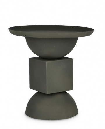 Masuta de cafea verde din metal, ∅ 40,5 cm, Alka Bizzotto