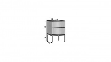 Noptieră Meorati 40 Bedside table negru – Negru - Img 5