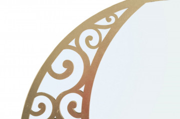 Oglinda decorativa aurie cu rama din metal, ∅ 72 cm, Astral Mauro Ferretti - Img 2