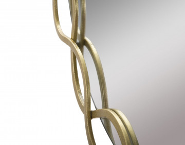 Oglinda decorativa aurie cu rama din metal, ∅ 73,5 cm, Glam Eleonor Mauro Ferretti - Img 4