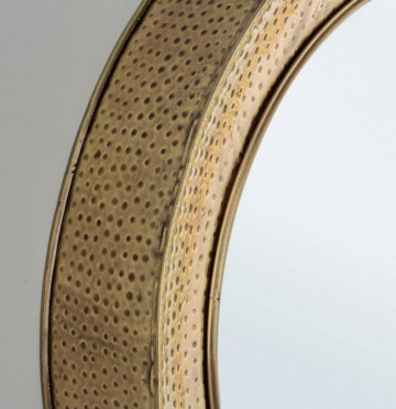 Oglinda rotunda aurie din metal, ∅ 80 cm, Adara Bizzotto - Img 2