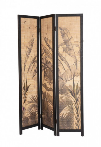 Paravan despartitor cu 3 segmente maro din Bambus, 120x2x180 cm, Nariko Bizzotto - Img 1