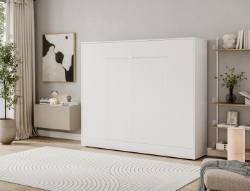 Pat rabatabil Devesto Horizontal Wall 140 alb, 200x140 cm – Alb - Img 7