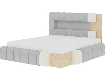 Pat tapițat Lamica, 160x200 cm cu somieră din lemn, mecanism de ridicare, ladă de depozitare – Royal 18 - Img 16