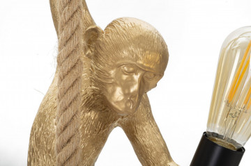 Pendul negru / auriu din polirasina, soclu E27, max 40W, 27 x 32 x 145 cm, Monkey Mauro Ferreti - Img 3