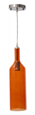 Pendul portocaliu din sticla, ø 11 x h43 cm, Bottle Mauro Ferreti - Img 1