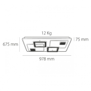 Corp de iluminat Retro Kelektron 180W maro-alb, metal și termoplastic, lumină 3500K-6500K, format 97,8x67,5 cm