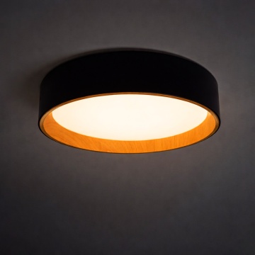 Plafoniera LED 48W, ø392 mm, Negru + Fag, Rigel, Kelektron – imagine secundară de catalog