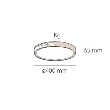 Plafoniera LED 48W, Ø40 cm, Champagne, Skoll, Kelektron – fotografie alternativă de produs