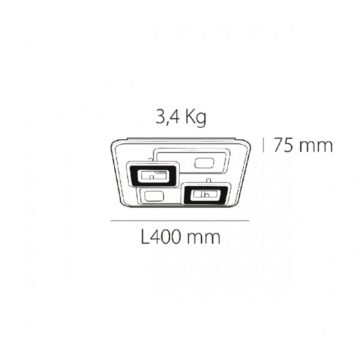 Corp de plafon Retro Kelektron 85W alb-maro, vedere alternativă 40x40 cm, lumină 3500K-6500K, SKU 20 7 06 085 CF 0038A