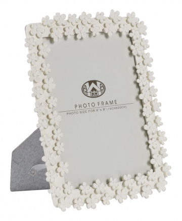 Rama foto alba din sticla si rasina, 20 x 2 x 25 cm, Filly Mauro Ferreti