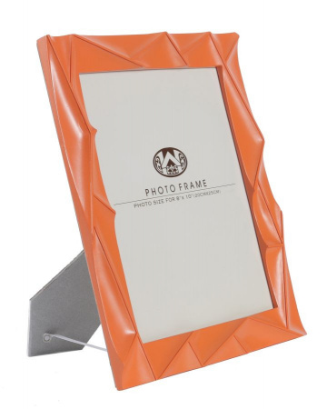 Rama foto portocalie din sticla si rasina, 25,8 x 2 x 31 cm, Orangy Mauro Ferreti