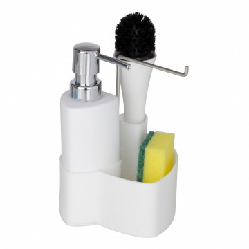 Set dispenser detergent lichid si perie de vase in suport, Wenko Empire - Img 6