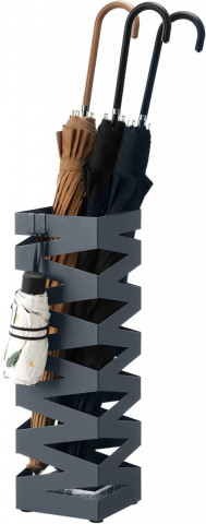 Suport umbrele, 15,5 x 15,5 x 49 cm, metal, gri antracit, Songmics v1 - Img 2