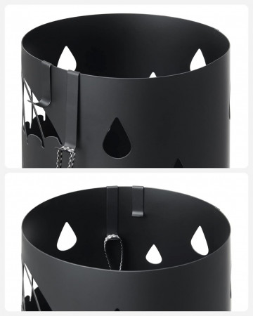 Suport umbrele, Ø 17 x 41 cm, metal, negru, Songmics - Img 5