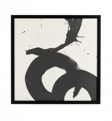 Tablou decorativ alb/negru din MDF si sticla, 61x2,6x61 cm, Sketch Bizzotto - Img 1