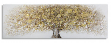 Tablou decorativ multicolor din lemn de Pin si panza, 180x3,8x60 cm, Super Tree-B Mauro Ferretti - Img 1