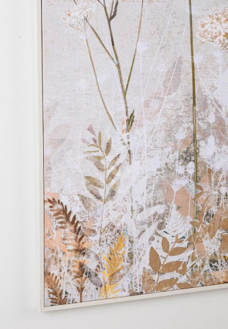 Tablou decorativ multicolor din lemn de Pin si panza, 90x3,2x120 cm, Galeria Flowers Bizzotto - Img 2