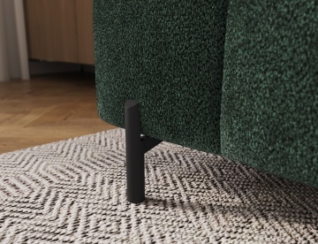 Taburet Tapitat cu Picioare Ferivo, 140x70x40 cm, dark verde velvet – Amore 35 - Img 7