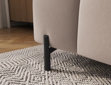 Taburet Tapitat cu Picioare Ferivo, beige plush – Sola 18 - Img 7