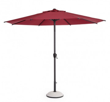 Umbrela de gradina cu brat pivotant rosu bordo din poliester si metal, ∅ 300 cm, Rio Bizzotto - Img 1