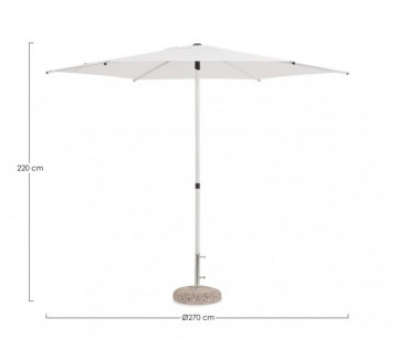 Umbrela de soare, alba, diam. 270 cm, Samba, Yes - Img 2