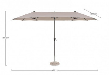 Umbrella de soare dubla, antracit, 200x400 cm, Brasil, Yes - Img 2