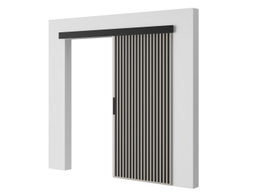 Ușă glisantă Perion – 96x1.6x205 cm – Cașmir / Negru - Img 2