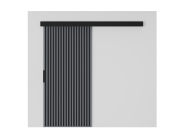 Ușă glisantă Perion – 96x1.6x205 cm – Gri / Negru
