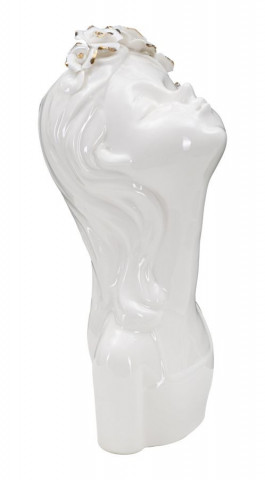 Vaza alba din portelan, 10x14x26 cm, Young Lady Mauro Ferretti - Img 2