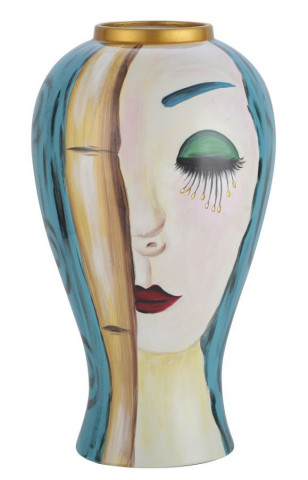 Vaza multicolora din ceramica, ø 28 cm, Art Face Mauro Ferreti